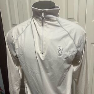 FootJoy Mens Medium White Half ZIP Pullover